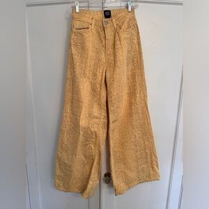 Urban Outfitters High Rise Flare Yellow Pants